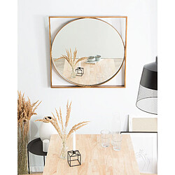 Beliani Miroir NIHOA 76 cm Doré