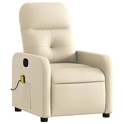 Avis Maison Chic Fauteuil Relax pour salon, Fauteuil de massage inclinable Crème Tissu -GKD14983