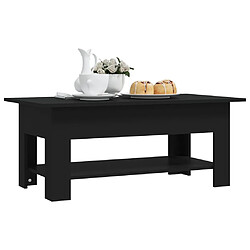 Maison Chic Table basse,Table Console Table d'appoint, Table pour salon Noir 102x55x42 cm Aggloméré -MN51123 pas cher