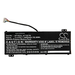 vhbw Batterie compatible avec Acer Predator Helios 300 ordinateur portable Notebook (3400mAh, 15,4V, Li-polymère)