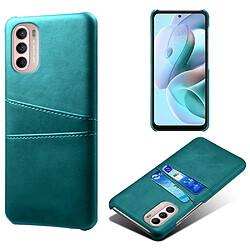 Coque en TPU + PU KSQ avec porte-cartes vert pour votre Motorola Moto G41/G31