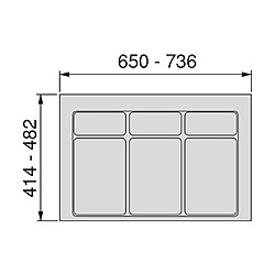 Avis Emuca Base pour bacs de tri Recycle Pour module de 80 cm.