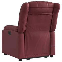 Acheter Maison Chic Fauteuil Relax pour salon, Fauteuil inclinable de massage Rouge bordeaux Similicuir -GKD61429