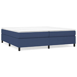 vidaXL Cadre de lit sans matelas bleu 200x200 cm tissu