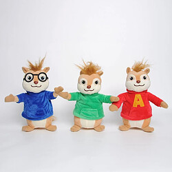 Universal Evan et Chipmunk Poupée Peluche Chipmunk Jouet Enfant Cadeau(Kaki)