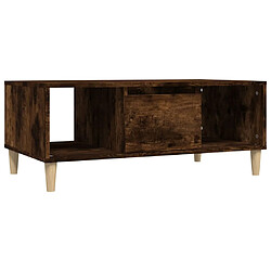 vidaXL Table basse Chêne fumé 90x50x36,5 cm Bois d'ingénierie