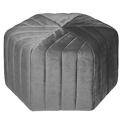 Atmosphera, Createur D'Interieur Pouf Velours Seis Gris - Atmosphera