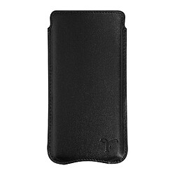 Avizar Pochette Smartphone jusqu'à 5.9'' Cuir Italien Intérieur Soft touch Slim Noir