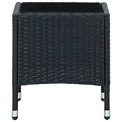 Maison Chic Table de jardin | Table d'extérieur Noir 40x40x45 cm Résine tressée -GKD79393