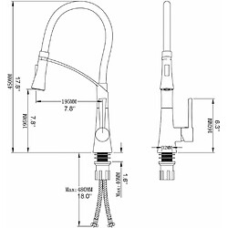 Acheter Robinet de Cuisine, Robinet d'Évier avec Douchette Extensible