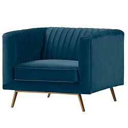 Avis Rendez Vous Deco Fauteuil Gatsby en velours bleu foncé