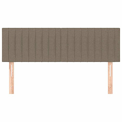 Avis Maison Chic Lot de 2 Têtes de lit design pour chambre - Décoration de lit Taupe 72x5x78/88 cm Tissu -MN43089