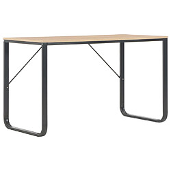 vidaXL Bureau d'ordinateur Noir et chêne 120x60x73 cm