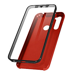 Avizar Coque Xiaomi Redmi Note 8 et Note 8 2021 Rigide et Avant Souple - rouge