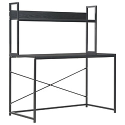 vidaXL Bureau d'ordinateur Noir 120 x 60 x 138 cm