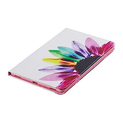 Acheter Etui en PU motif imprimé avec support pétales colorés pour votre Samsung Galaxy Tab A 10.1 (2019) T510