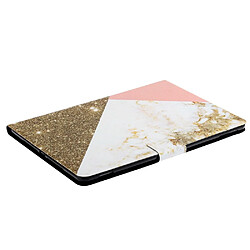 Acheter Etui en PU impression de motifs avec support et porte-cartes rose/blanc/or pour votre Apple iPad 10.2 (2019)