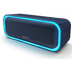 Chrono Haut-parleur DOSS SoundBox Pro Bluetooth 4.2 Boîte de haut-parleur à double pilote 20W Meilleur couplage stéréo des basses Lumière LED multicolore 12 heures iPad Echo Dot et autres appareils de lecture(Bleu)