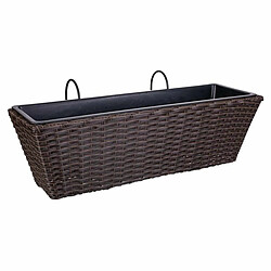 Pot de fleurs pour balcon Alexandra House Living Marron Fer Rotin Plastique 20 x 19 x 61 cm