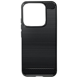 Avizar Coque pour Xiaomi 14 Flexible Effet Carbone et Brossé Noir