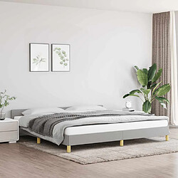 vidaXL Cadre de lit sans matelas gris clair 200x200 cm tissu