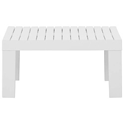 Maison Chic Salon de jardin 3 pcs + coussins - Mobilier/Meubles de jardin - Table et chaises d'extérieur Plastique Blanc -MN65753 pas cher