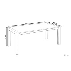 Avis Beliani Table de salle à manger en chêne clair 150 x 85 cm NATURA