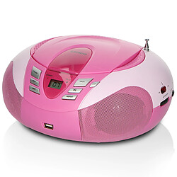 Lenco Radio portable FM et lecteur CD/USB SCD-37 USB Pink Rose