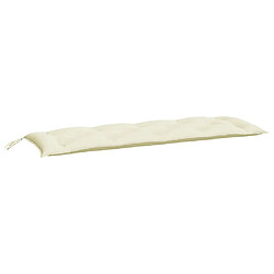 Maison Chic Coussin Confort | pouf | Coussin de banc de jardin blanc crème 150x50x7 cm tissu oxford -GKD27814