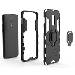 Wewoo Coque PC + TPU Housse de protection antichoc avec support d'anneau magnétique pour OnePlus 7 noir