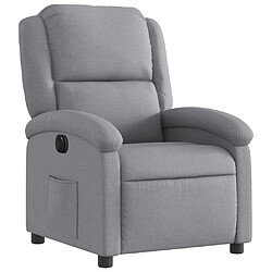 Avis Maison Chic Fauteuil Relax pour salon, Fauteuil inclinable électrique Gris clair Tissu -GKD23182