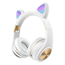 Yonis Casque Audio Oreilles De Chat Bluetooth Rose