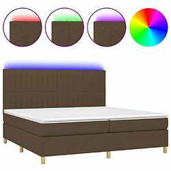 Sommier à lattes,Cadre à lattes de lit pour Adulte matelas et LED Marron foncé 200x200 cm -MN81591