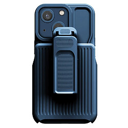 Coque en TPU anti-chocs avec béquille à clip amovible pour votre iPhone 14 Plus - bleu foncé