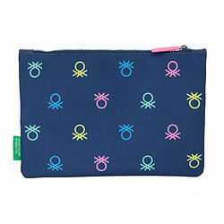 Trousse d'écolier Benetton Cool Blue marine 23 x 16 x 3 cm