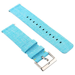 Wewoo Bracelet pour montre connectée Dragonne en toile mode simple Fitbit Versa / 2 bleu ciel