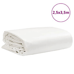 vidaXL Bâche blanc 2,5x3,5 m 650 g/m² pas cher