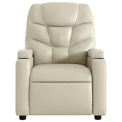 Acheter Maison Chic Fauteuil inclinable,Fauteuil luxe de relaxation de massage Crème Similicuir -MN59877