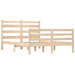 Acheter Maison Chic Lit adulte - Lit simple Cadre de lit,Structure du lit Contemporain Bois de pin massif 140x200 cm -MN79516