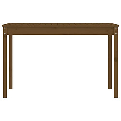 Acheter vidaXL Table de jardin marron miel 121x82,5x76 cm bois massif de pin