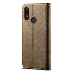 Avis Wewoo Housse Coque Pour Huawei P Smart Z / Y9 Prime Denim Texture Style décontracté Étui en cuir à rabat horizontal avec support et fentes cartes et portefeuille kaki