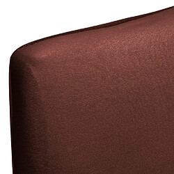 Decoshop26 Housse de chaise 6 pcs - Marron pas cher