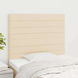 Maison Chic Lot de 2 Têtes de lit design pour chambre - Décoration de lit Crème 100x5x78/88 cm Tissu -MN68079