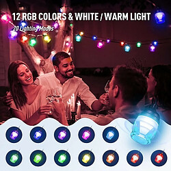 Avis Tradex EXTÉRIEUR LED RGB 14 AMPOULES SYNCHRONISÉES DIMMABLES ET IMPERMÉABLES