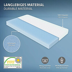 Avis ML-Design Lit d'enfant +matelas cadre de lit et sommier à lattes bois gris clair 70x140 cm