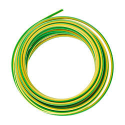 Câble d'alimentation électrique H07VK 1x1,5mm² jaune et vert - 5m - Zenitech