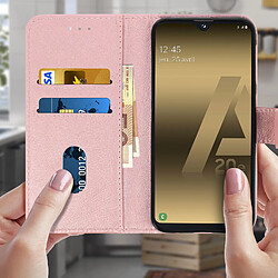 Avis Avizar Housse Samsung Galaxy A20e Étui Porte-cartes Fonction Support rose gold