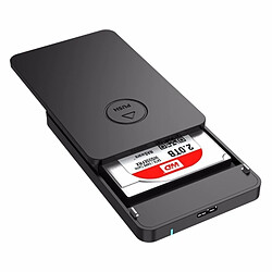 Wewoo Boîtier disque dur noir pour 9.5mm 2.5 pouces SATA HDD / SSD 2569S3 USB3.0 Mirco-B externe boîte de stockage