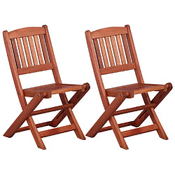 vidaXL Chaises à manger pour enfants lot de 2 Bois d'eucalyptus