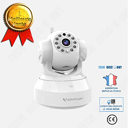 Tech Discount TD® Caméra haute qualité wanscam HW0024 1.0 Mega px 720P HD TF- carte de sécurité IP IR -Cut - blanc